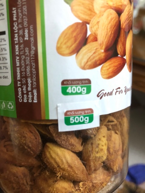 Bán hàng *** cân điêu, 400g thì dán thêm mác 500g, cân lên cả hộp đựng hơn 400g. Yêu cầu Tiki loại trừ gian hàng bán hàng vô trách nhiệm và mất uy tín này trên Tiki