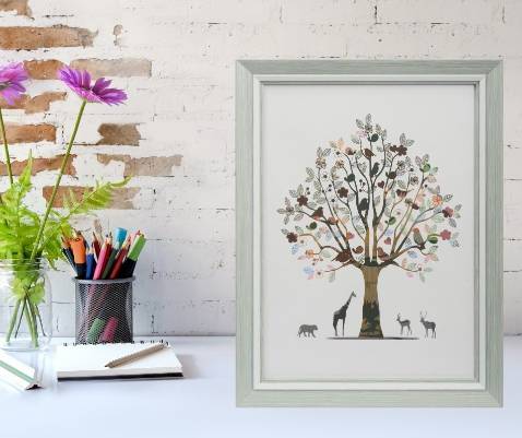 Khung ảnh dày rất ok nha mn, màu đẹp như hình nha.