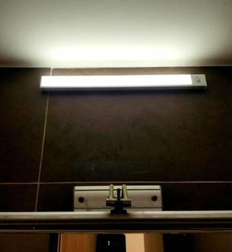 Every feature about this light is really good except for the sensor which hasn't been working consistently.  I'm still playing around with the best way to position it so the sensor is most effective.  This is the 40cm I bought, and it's magnetic at 3 spots--it will stick to any metal panel like the side of a fridge, for example.  The light is bright, it dims well, and is definitely cheaper than the replacement bulb of the overhead mirror light in my bathroom which was going to cost me almost 1M VND to replace.