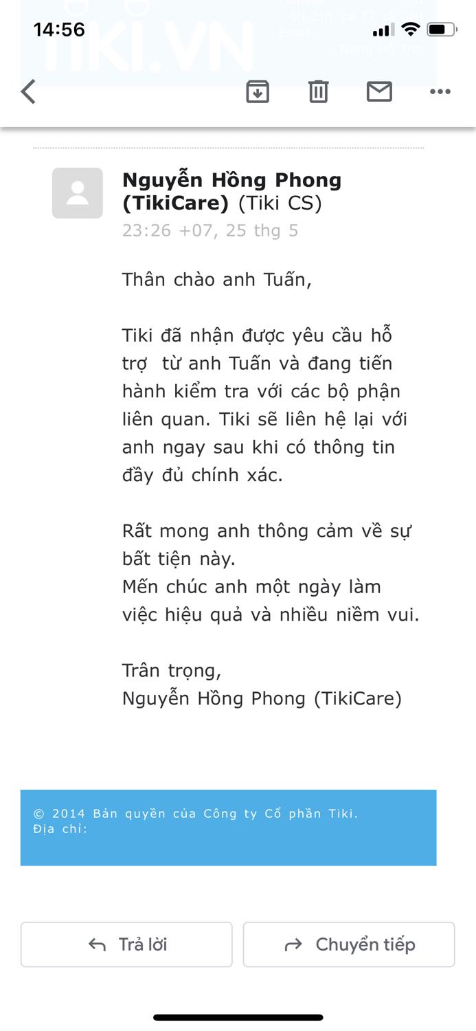 Tôi mua sản phẩm này trêb Tiki và dùng bị lỗi. Tuy nhiên đến nay đã gần 01 tháng mà tôi vẫn chưa biết sản phẩm của tôi khi nào sẽ được bảo hành. Tôi đã từng tin tưởng và mua nhiều sản phẩm trên Tiki. tuy nhiên qua lần này chắc đây là lần cuối cùng tôi sử dụng Tiki để mua sản phẩm cho mình.