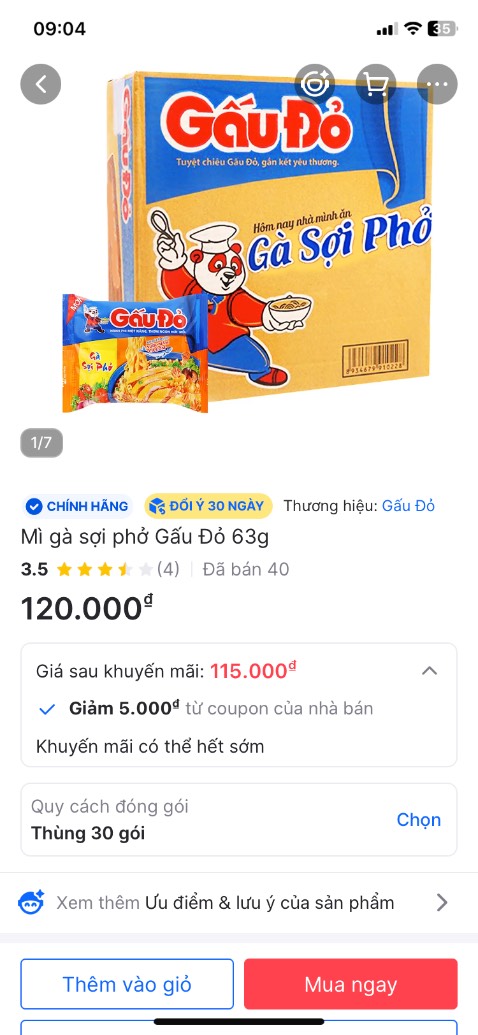 - Giao hàng đúng mẫu. Tốt 
- Ngon; hợp khẩu vị.
- Tặng Shop 5 sao!