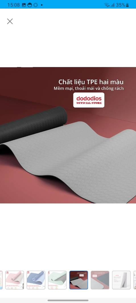 Chất liệu TPE khiến mình khá yên tâm ,thảm mềm và chống trơn trượt tốt ,cho shop 5 sao nhá Chất liệu TPE khiến mình khá yên tâm ,thảm mềm và chống trơn trượt tốt ,cho shop 5 sao nhá