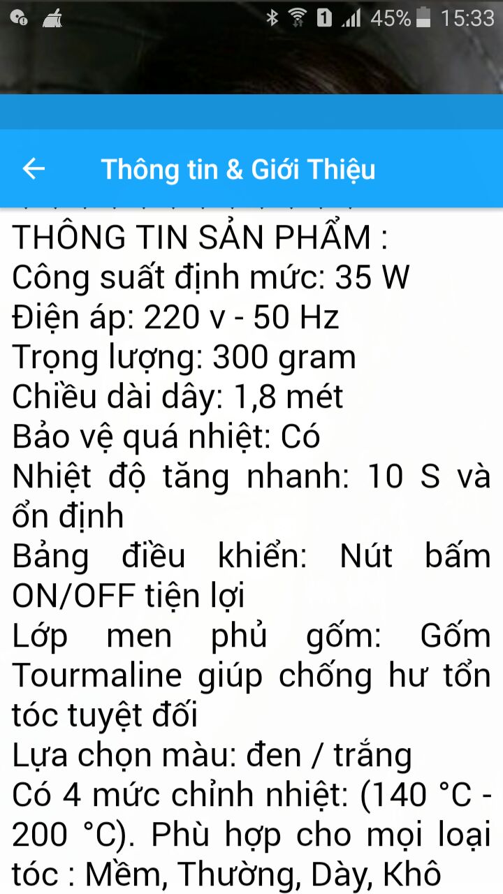 máy cầm vừa tay, chắc tay và nhẹ như mô tả. Giao hàng sớm hơn dự kiến, Hệ thống thông báo là thứ 5 mới tới nhưng thứ 3 đã giao tới nhà. Gói hàng đẹp, nhiệt lên đều và nhanh. Duy nhất có chi tiết mình không thích là: thông tin để lớp men phủ gốm nhưng khi chat với shop thì shop phản hồi đây là hợp kim cao cấp. Mình có để hình chụp thông tin bên dưới.