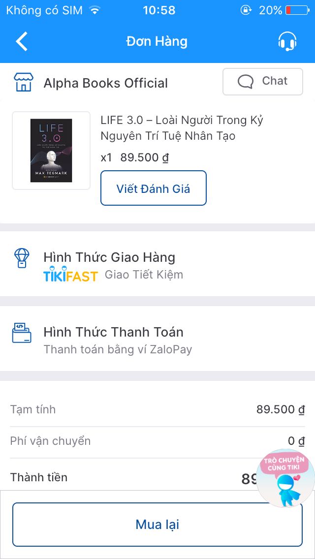 Sách mua tặng, vội quá quên chụp hình sản phẩm!
Sách nhận được mới cứng, không lỗi lầm, giá sale quá tốt luôn!