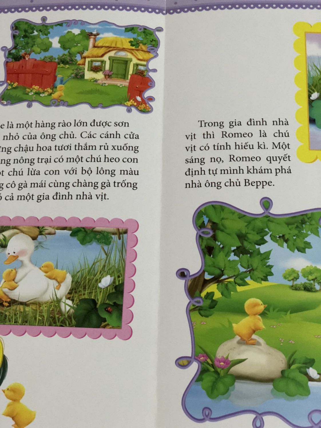 Sách chữ to bé dễ đọc nhưng có 1 cuốn bị đóng sót 1 tờ (chỉ kẹp vô thôi)