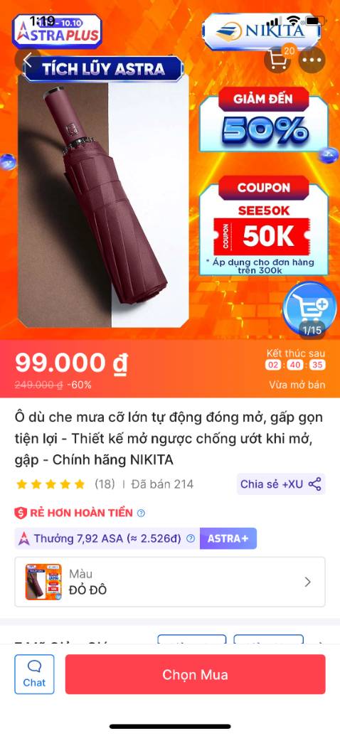 sản phẩm tương đối, đóng gói và giao chưa như dự kiến; giảm giá làm cảm giác rất xâu.