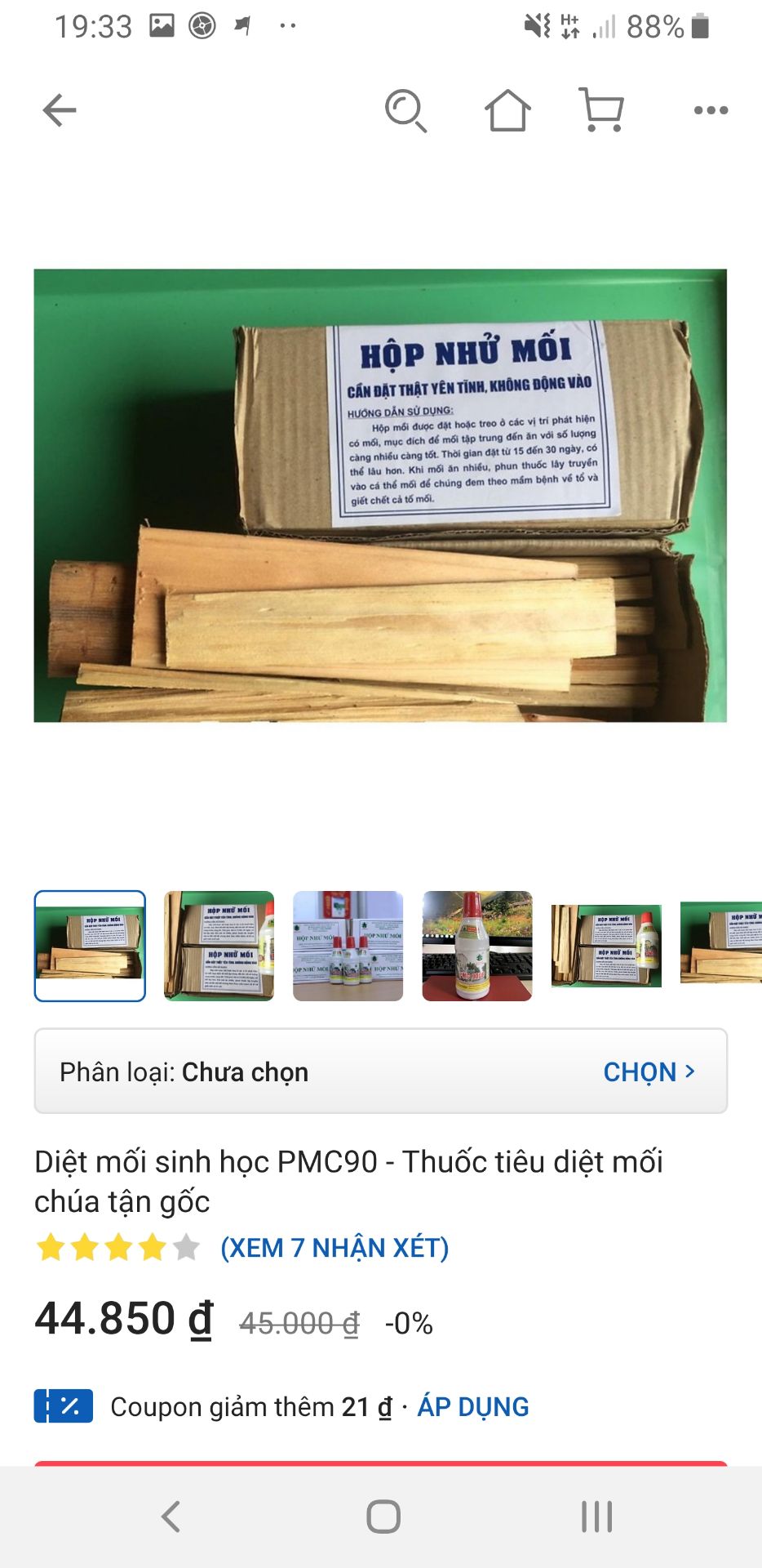 Nghi vấn shop bán hàng kém chất lượng.
Hình đăng sản phẩm thì đủ thứ. Hộp nhử mối này nọ. Khi giao thì có mỗi chai thuốc. Mua thuốc diệt gián nội địa thì hình sản phẩm ko giống hình đăng trên web.