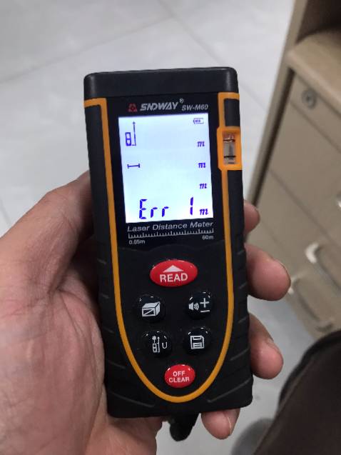 Thước dùng được mấy hôm bị lỗi chập chờn không đo được, ấn đo toàn nhấp nháy rồi báo lỗi Err 1. Shop xem có đổi hay sửa cho mình đc ko?