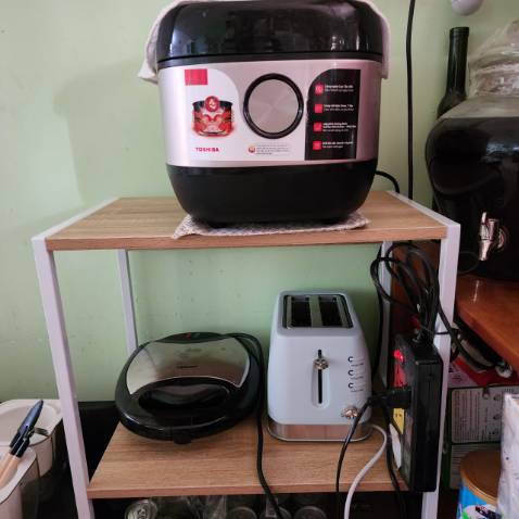 Thiết kế dễ lâp ráp, các ngăn đủ cao để được đồ nấu nướng khá tiện Thiết kế dễ lâp ráp, các ngăn đủ cao để được đồ nấu nướng khá tiện