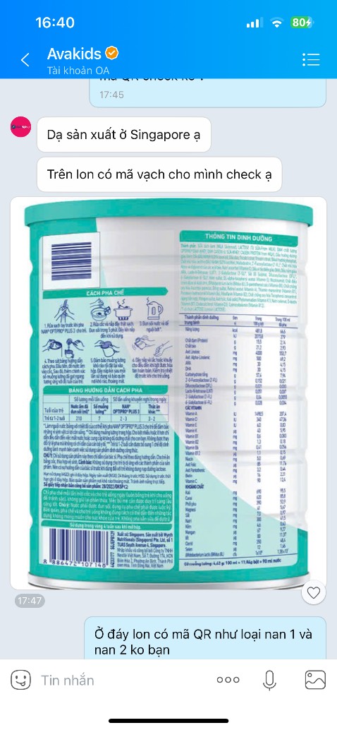 Mùi ít thơm hơn so với số 1/2. Mình có hỏi hãng thì được tư vấn dòng số 3 và 4 là sx ở Singapore hết, ko có mã QR để quét . Nắp *** chưa thiết kế tốt chỗ gài muỗng như dong sx ở thụy sĩ. 
Mà nói chung là con mình vẫn ổn và dùng phù hợp với dòng Nan.