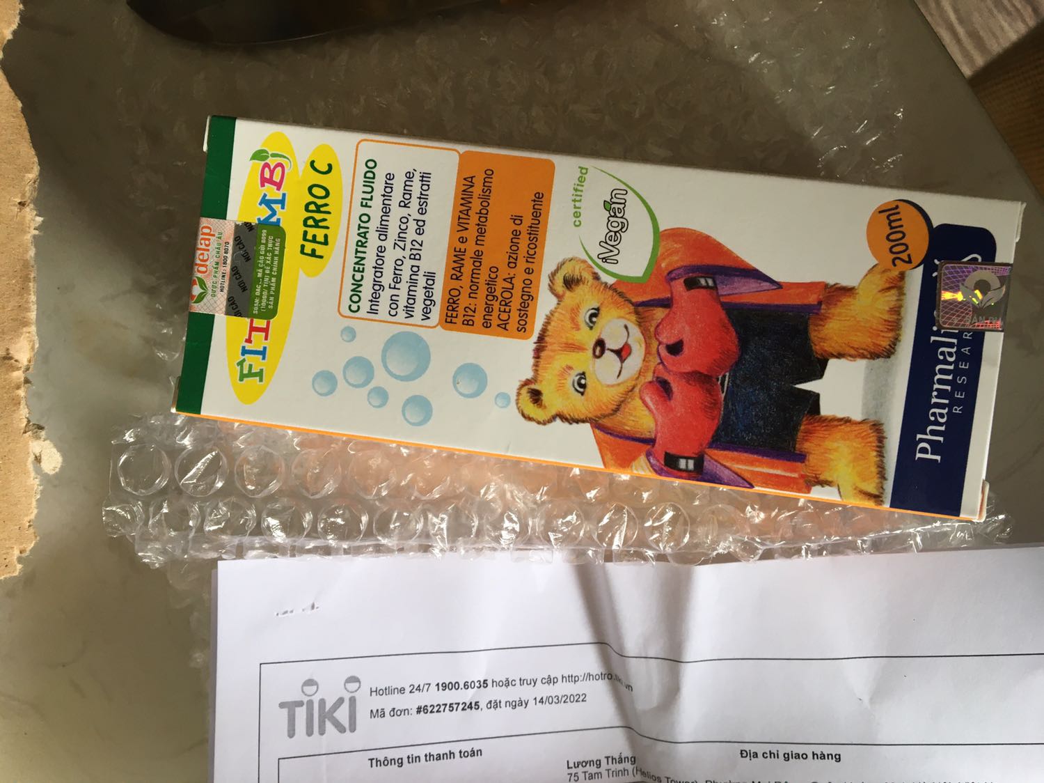 Mình order dha mà gưie mình lọ này là sao