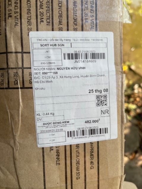 Bán hàng hết hạn sử dụng cho khách, 24/8/2023 nhận hàng hsd tháng 3/2023?