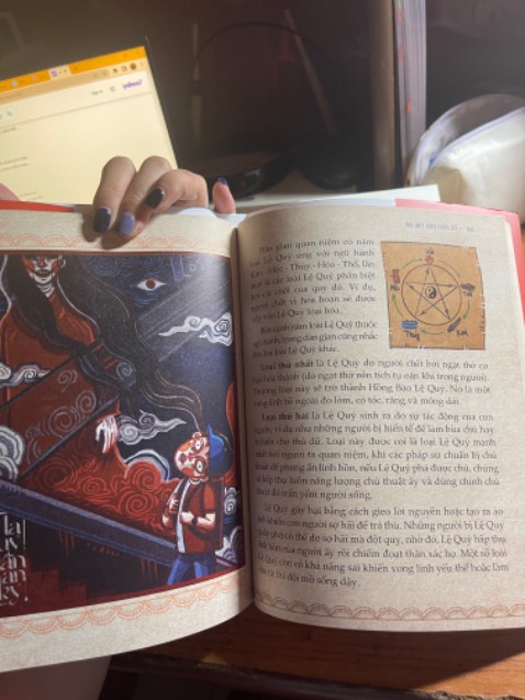 Gói hàng kĩ giao nhanh trong 1 ngày luôn 
Về bìa sách rất ư là đẹp
Tranh vẽ rất dân gian nét xưa rất cuốn 
Giấy bìa màu xịn
Nội dung sách rất chi tiết hay có đủ loại ma dân gian