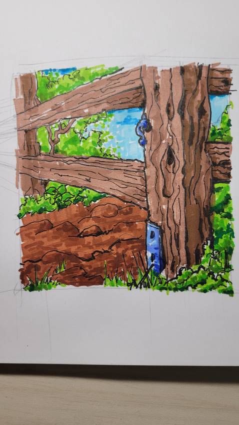 Định không review nhưng kết quả ưng ý quá nên phải viết một bài. Chất lượng màu hơn hẳn loại hộp nhựa tương tự của hãng với đầu bút to hơn. Đầu bút nhỏ của hộp này rất mảnh nên tô được rất chính xác, ưng ý ghê luôn. Hình vẽ trên giấy marker cũng của hãng.