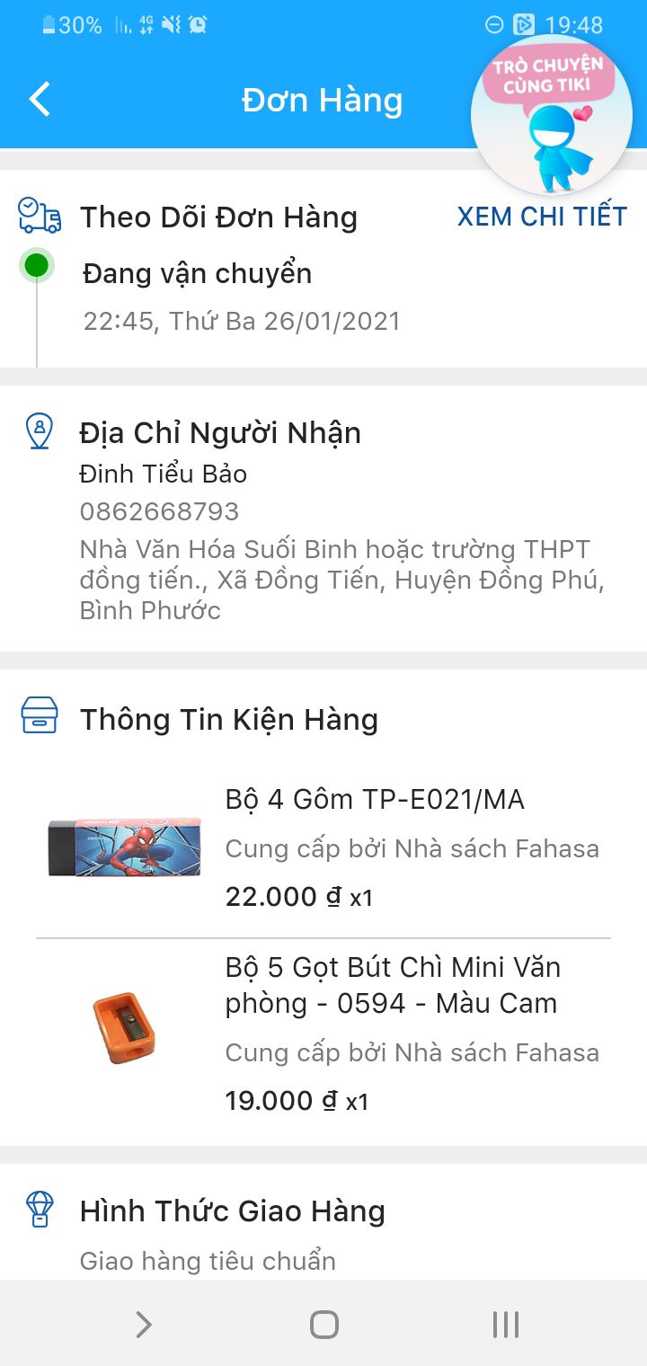 SP TỐT, tuy nhiên màu hơi nhạt, tui đặt hai đơn hàng mà giao có một đơn ừa, SDT shiper *** tui ko muốn người này giao hàng, tiki vui lòng đổi người khác vì tôi ko ưa anh ta thái độ ko tốt lắm.???????