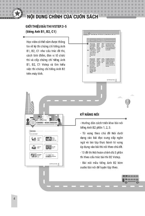 Nội dung sách hay, hữu ích cho luyện thi vstep, format và độ khó tương đương đề thi thật. Có thể học thêm từ vựng và cấu trúc câu nâng cao từ các bài luyện tập. Ai có khả năng tự học sẽ học rất tốt.