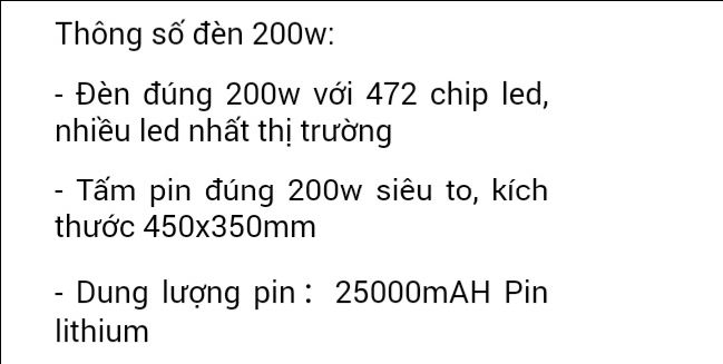 Bà nhà mình ở quê nhận đèn bảo bên ngoài đề 1.000W chả hiểu đặt 200W mà lại nhận đèn 1.000W. Thui cứ cho shop 5 sao còn sáng hay không tối mới biết được.
