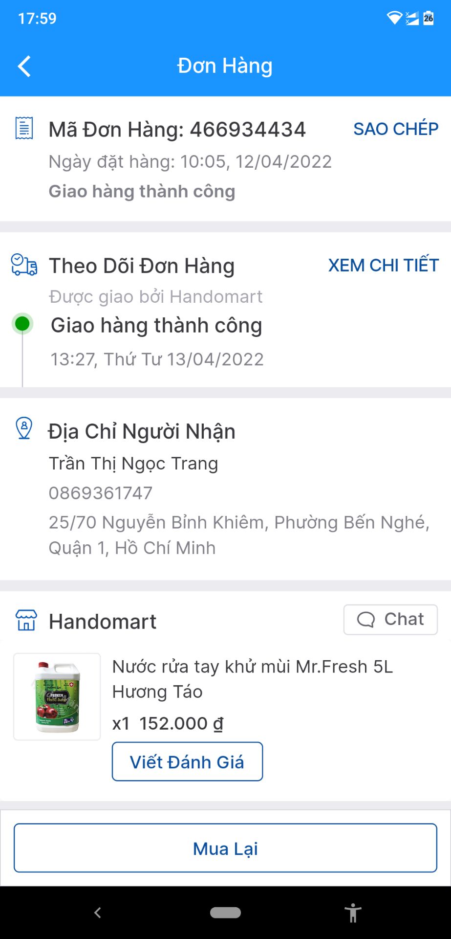 Mùi thơm dễ chịu, hàng đóng gói kỹ và giao sớm hơn ngày dự kiến, shipper vui vẻ.