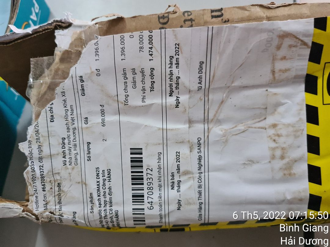 tôi đặt 02 đồng hồ nhưng chỉ nhận được 01 đồng hồ thiếu 01 đồng hồ