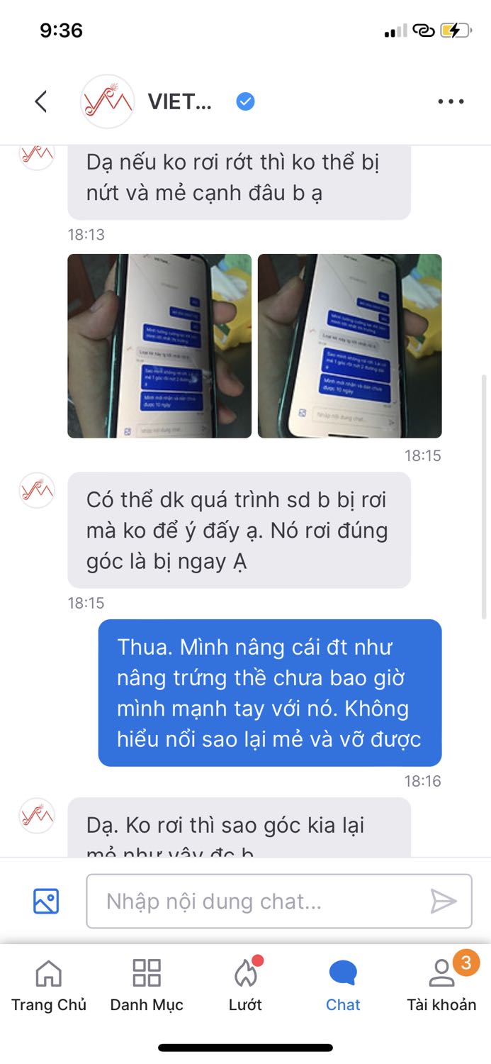 GÓC NHẮC NHẸ ạ. =))
Quá tệ, mình dán cái này được hơn 1 tuần. Không hiểu kiểu gì bị mẻ 1 góc lúc nào không hay thế là nứt kéo dài 2 đường. Nhắn tin khiếu nại thì nhân viên còn đổ lỗi cho mình làm rớt. Ủa xin lỗi chứ kính bạn bán 166k có khi còn không bền bằng kính 16k mua ở chợ ạ. Kính cường lực 9D kiểu gì mà mẻ có xíu thế là nứt luôn màn, thấy review bẻ 2 tay mới gãy, chặt đồ các kiểu ghê lắm. Không tiếc gần 200k. Ức chế cái cách nhân viên làm việc. Quá thất vọng.