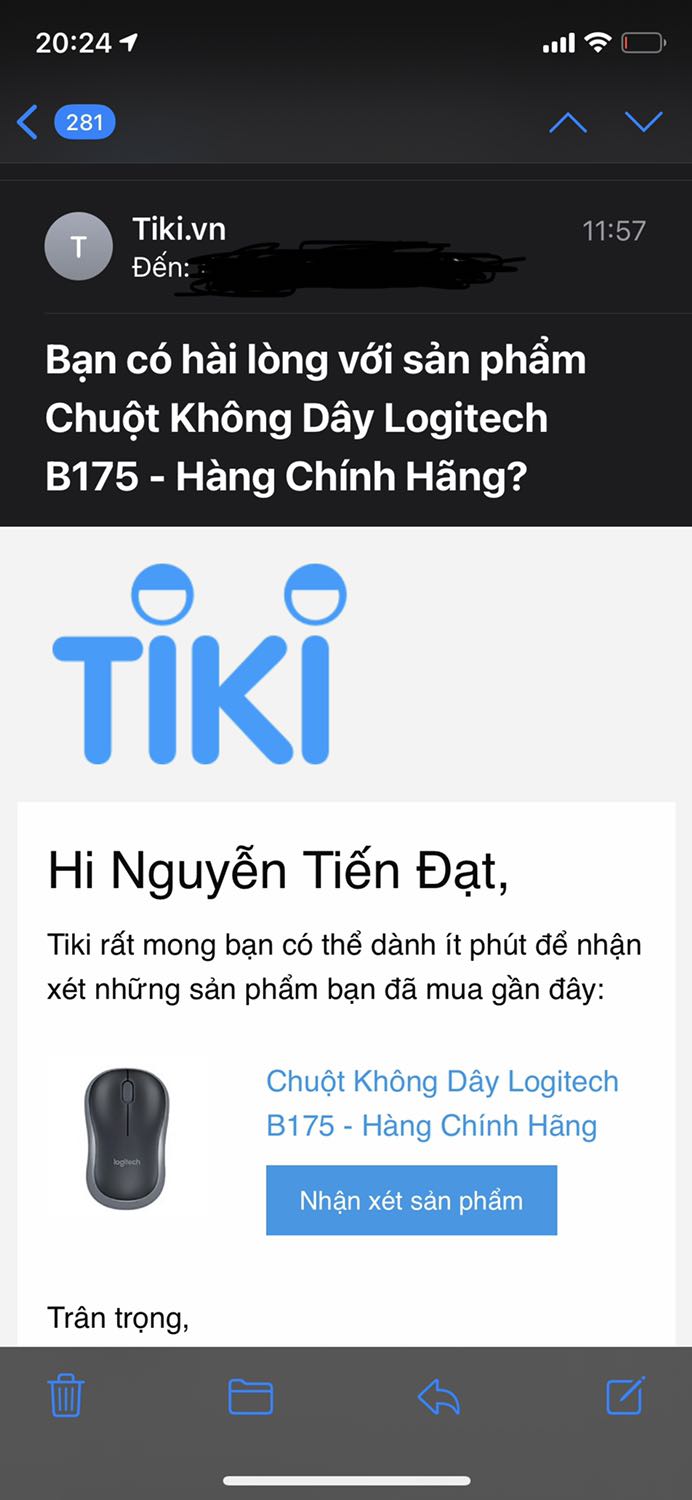 Giao hàng rất bậy bạ, không đúng thời gian cam kết.
Đơn hàng mua được hẹn giao trước 12h.
11h51 shiper gọi điện báo 15 phút nữa giao;
11h57 nhận được *** báo đánh giá món hàng đã mua dù chưa nhận được hàng;
Sau đó 12h15 phải sau 5 cú điện thoại giục vì đang vội đi có việc mới nhận được hàng lúc 12h29.
Kèm log *** và điện thoại để minh chứng.