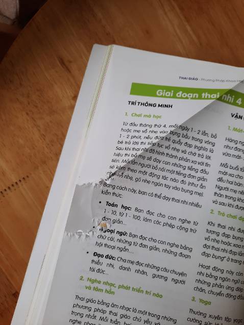 Sách bị rách. Không hài lòng về sp.