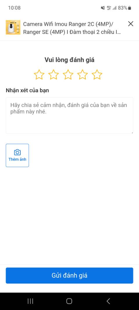 Giao sai đơn hàng (đánh tráo hàng hóa) cụ thể
Đặt mua camera Imou Ranger 2C giá 649.000đồng.
Shop giao camera Imou A2 giá tham khảo 480.000 đồng.
Có biểu hiện làm ăn không trung thực.