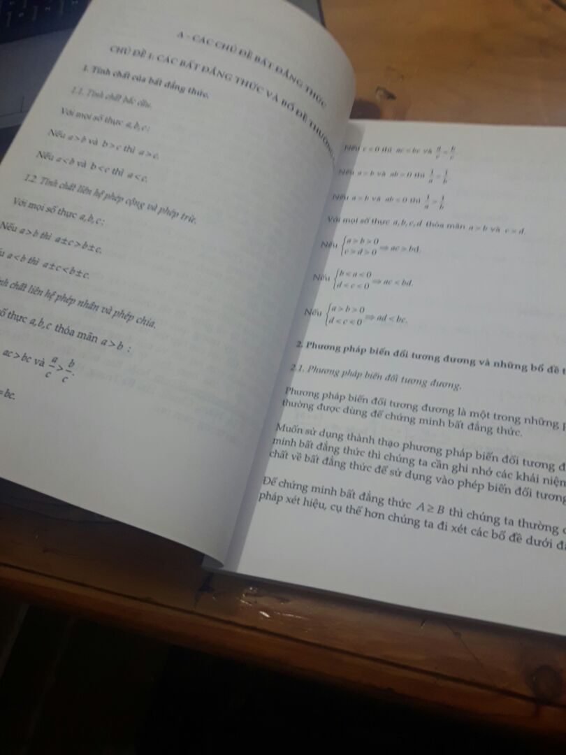 sách của thầy nghiệp khá hay..có nhiều dạng và phương pháp giải bất đẳng thức cơ bản.Nhưng bất tiện là bài tập kèm vs lời giải nên khó làm. còn phần bài tập tự luyện thì hơi ít.