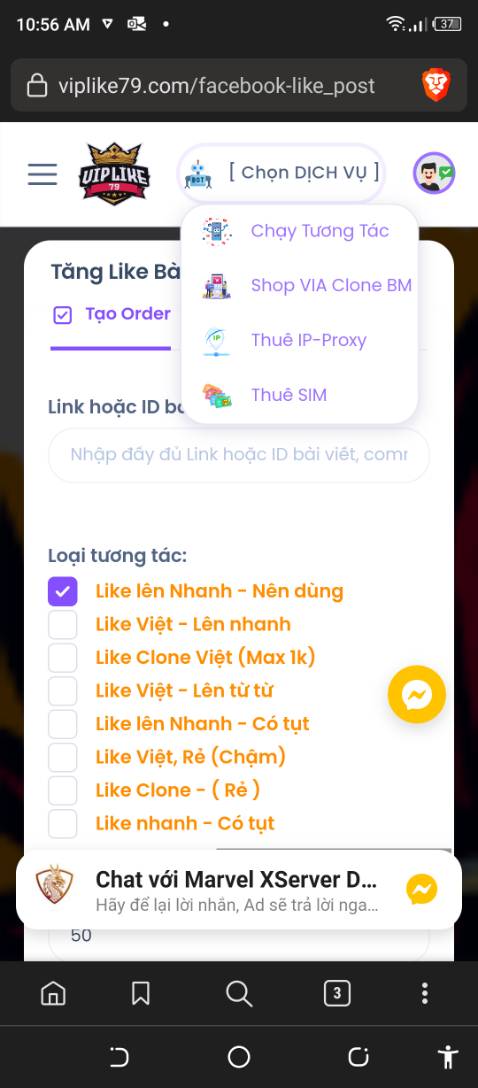 Mượt !

mời ae làm VIP trong hệ thống chạy Tương tác VipLike79.com

và làm Đại lý nạp cước chiết khấu % cao nhé 💚
https://zalo.me/g/qeaeeg735