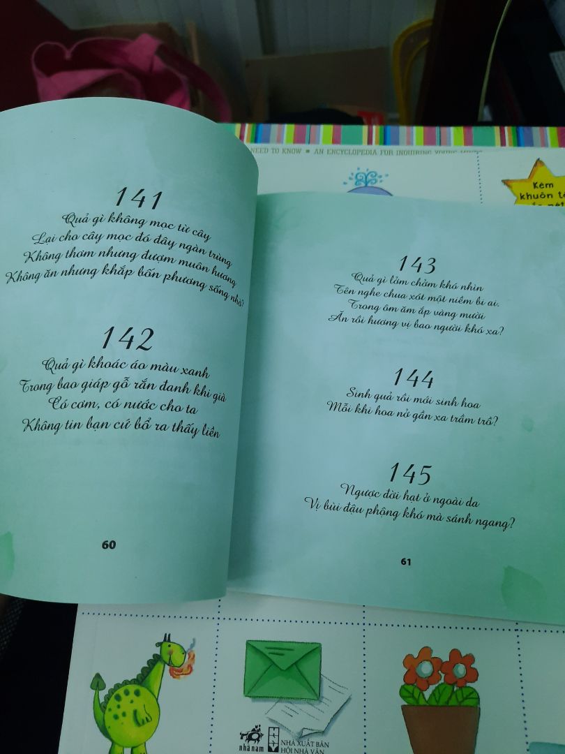Câu đố khá vui. Nhưng các kiến thức đòi hỏi bé phải lớn mới trả lời được. Đôi khi người lớn còn không biết.