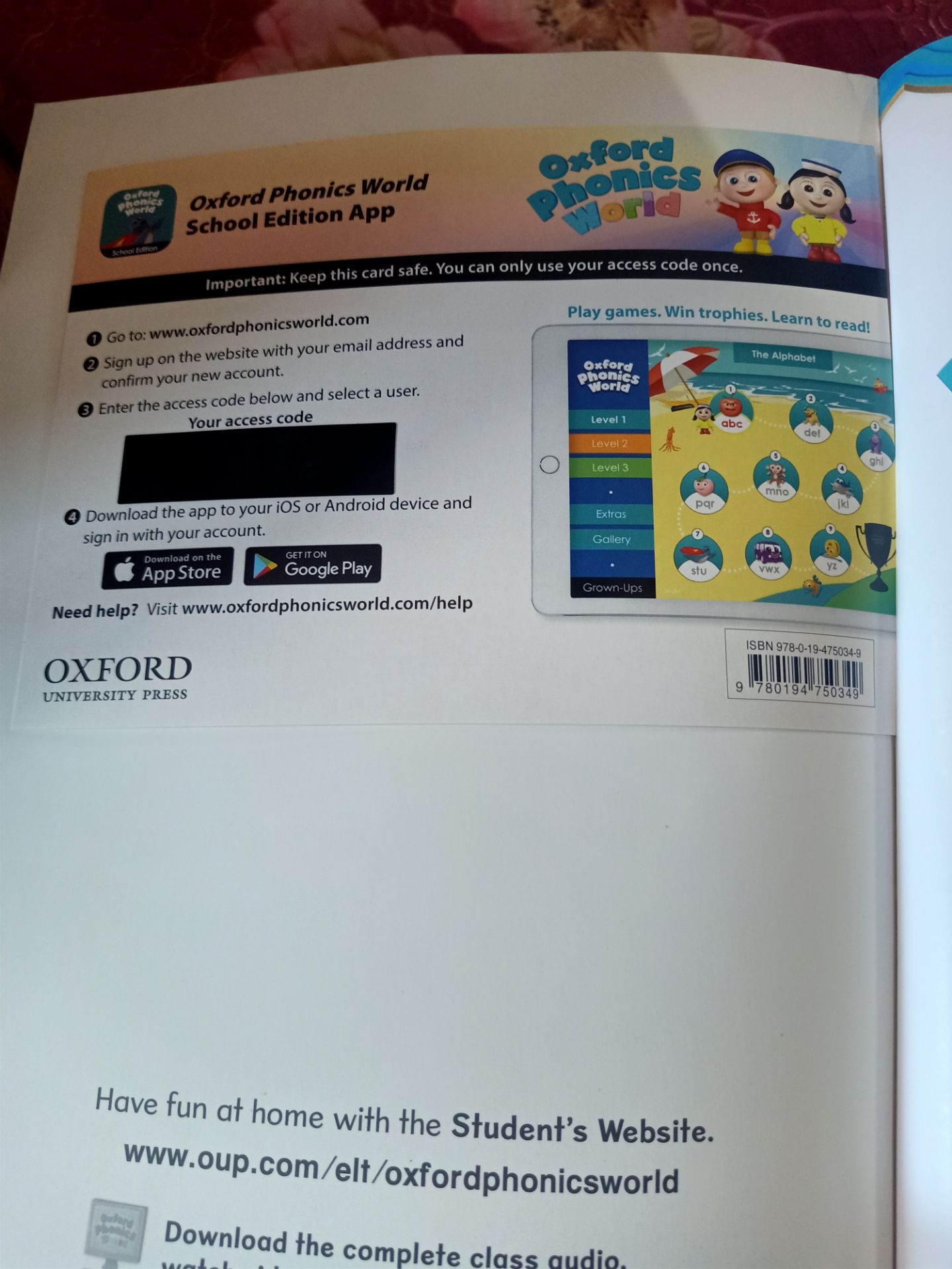 sách bóng màu đẹp đóng gói cẩn thận. có code đăng nhập vào app, hạn sử dụng code 18 tháng