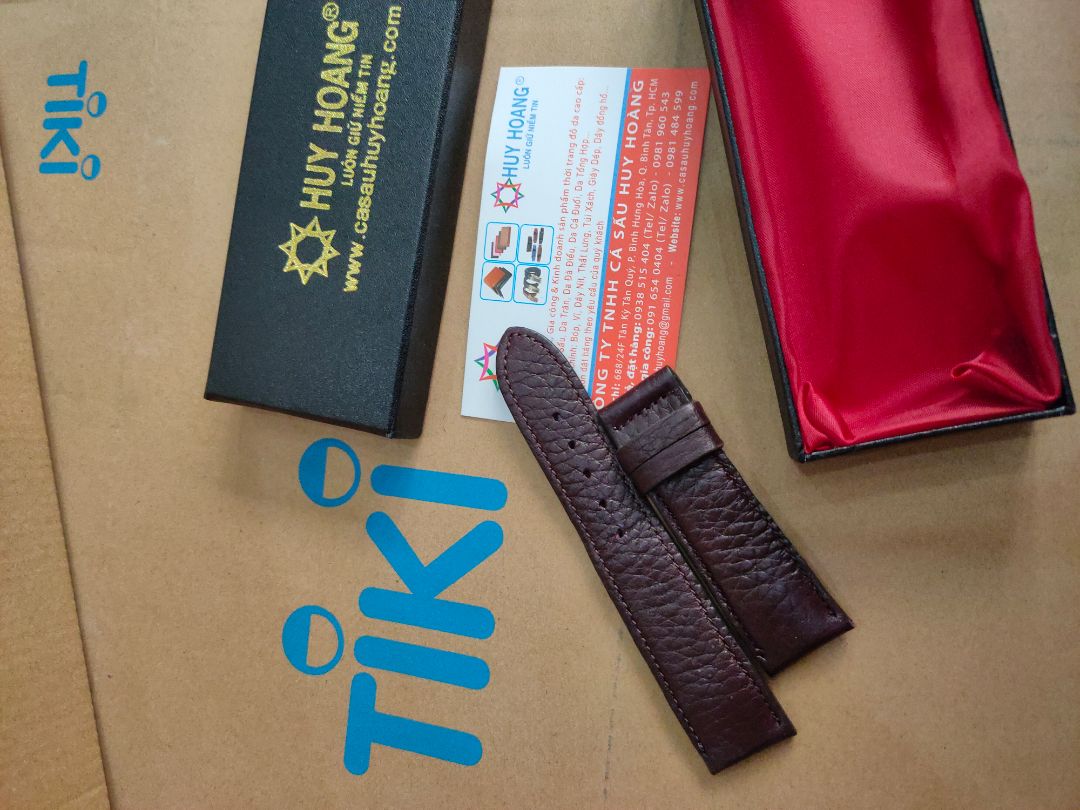 Dây đồng hồ đẹp, giao đúng size. da bò thật... Rất tốt