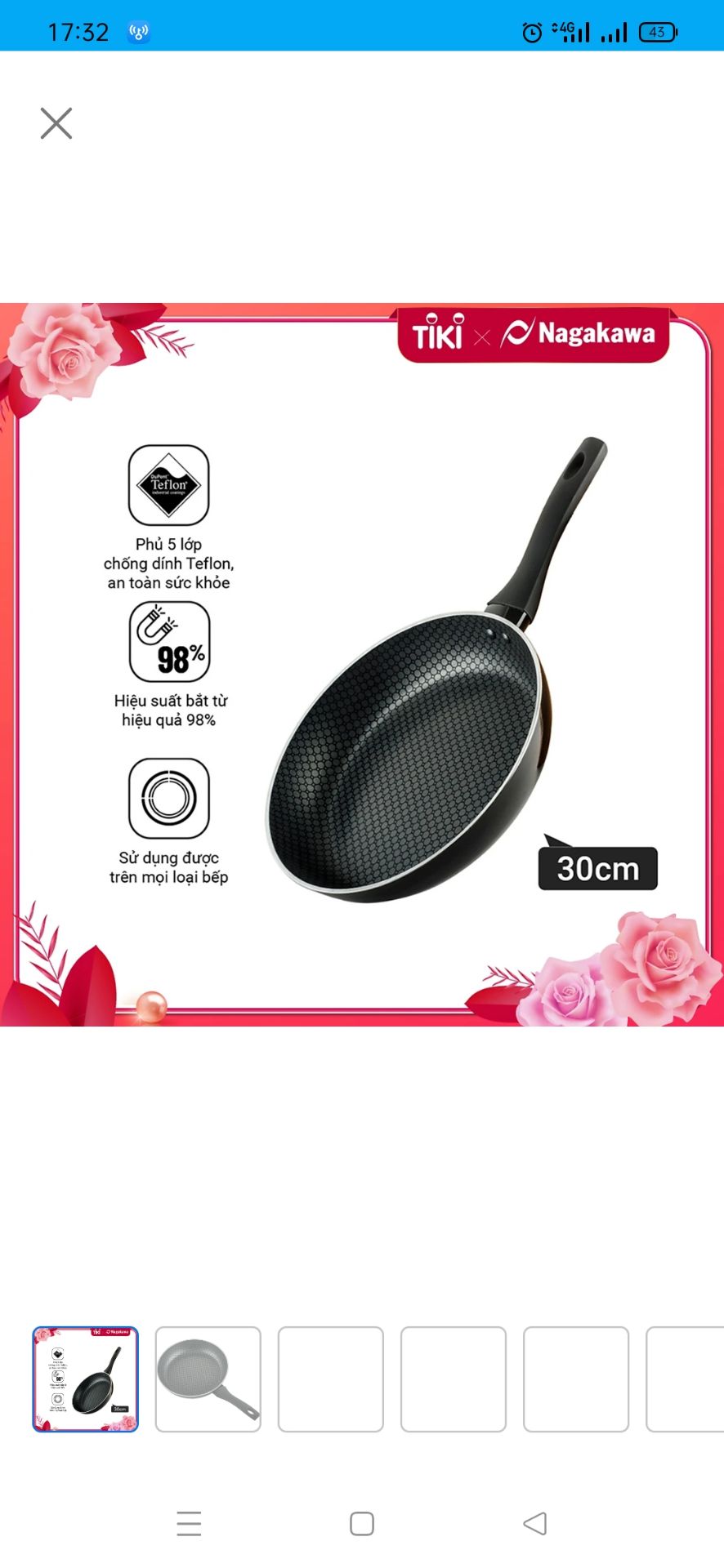 Giao hàng khá nhanh, trước thời gian dự kiến. Bắt từ rất tốt, vì bếp từ nhà mình là bếp từ đôi nhập Châu Âu, nhiều nồi không bắt. Chảo này bắt từ rất nhạy. Chống dính bền, giá hợp túi tiền. Giao hàng khá nhanh, trước thời gian dự kiến. Bắt từ rất tốt, vì bếp từ nhà mình là bếp từ đôi nhập Châu Âu, nhiều nồi không bắt. Chảo này bắt từ rất nhạy. Chống dính bền, giá hợp túi tiền.