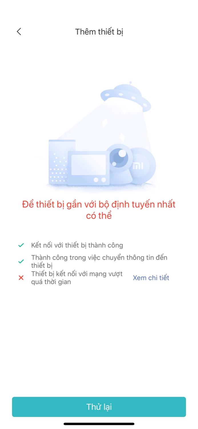 Mình đã thử qua 4 modem wifi tại nhà riêng và ở cả cty nhưng đều hiện thông báo lỗi “Thiết bị kết nối với mạng vượt quá thời gian”. Đã kiểm tra rất kỹ đường truyền wifi thì vẫn rất ổn. Down loại hay Up load tốc độ thực đều tầm 6mb/s cả. Mong shop liên hệ sớm lại với mình để hướng dẫn cài đặt hay đổi trả nhé >’’<  :(