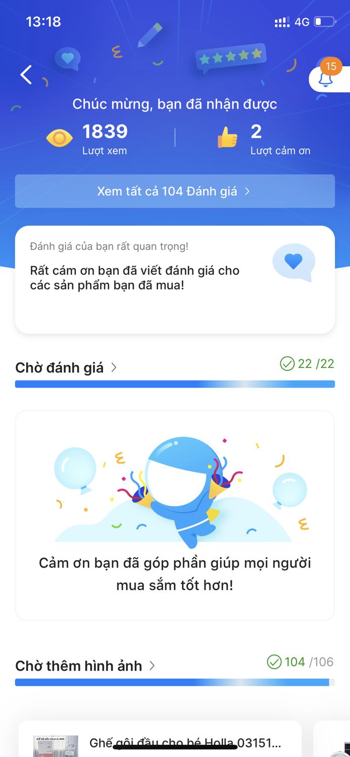 Đã đánh giá đơn hàng