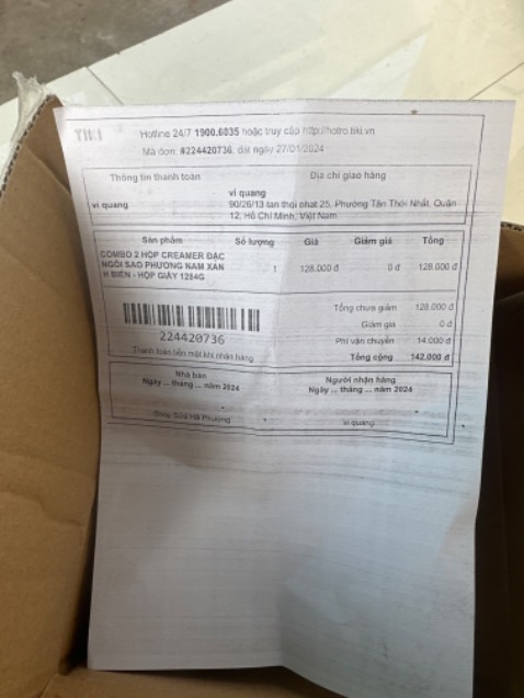 Giao sai hàng so với thực tế 
***