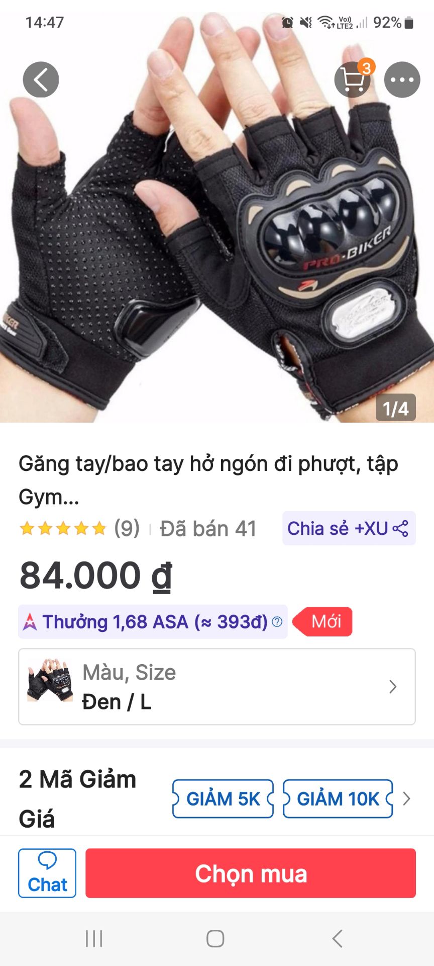Mình đặt 2 đôi size L, shop giao size M, shop đổi lại cho mình nhé, chán.