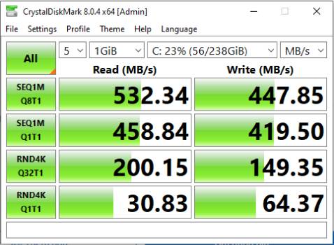 Ổ SSD này có hiệu năng tốt nhất trong tầm giá. Tốc độ nói chung thì tương đương với dòng EVO của SamSung gấp đôi giá. Nhưng về nhiệt độ của SSD này thì lại khá cao và tương đương vơi ổ HDD truyền thống (nóng hơn EVO của SamSung). Kết luận: rất đáng giá để dùng :) Ổ SSD này có hiệu năng tốt nhất trong tầm giá. Tốc độ nói chung thì tương đương với dòng EVO của SamSung gấp đôi giá. Nhưng về nhiệt độ của SSD này thì lại khá cao và tương đương vơi ổ HDD truyền thống (nóng hơn EVO của SamSung). Kết luận: rất đáng giá để dùng :)