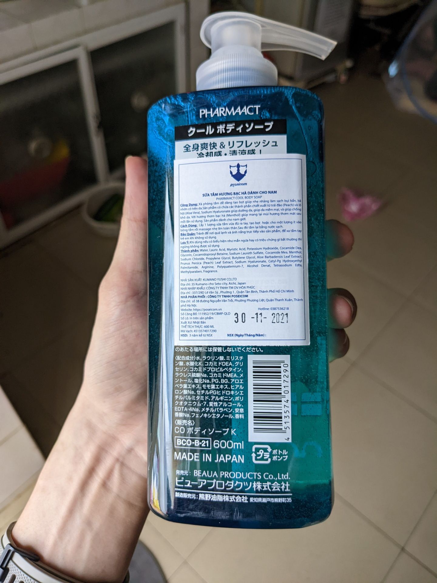 Hương bạc hà rất tắm mát, xài ổn