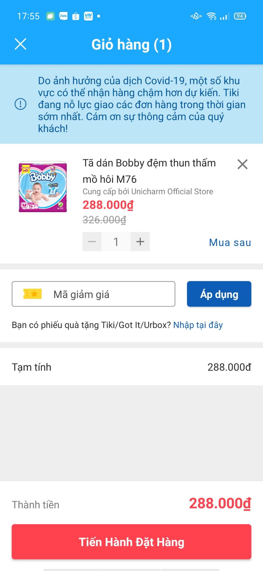 Tại sao đặt mua size XXL lại ra là size XL. mình chắc chắn ko đặt nhầm nhưng vào xem lại đơn hàng thì là XL
mình thử đặt lại thì thấy như này Tại sao đặt mua size XXL lại ra là size XL. mình chắc chắn ko đặt nhầm nhưng vào xem lại đơn hàng thì là XL
mình thử đặt lại thì thấy như này