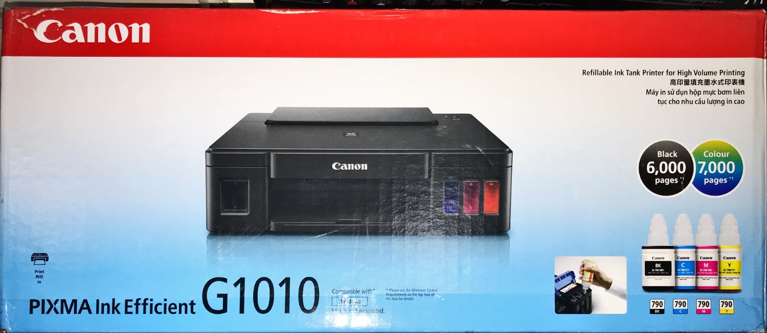 5* cho uy tín về hàng của Tiki;
3* cho đóng gói sơ sài và vận chuyển- móp bên ngoài nhưng may trong không sao
4* cho chất lượng máy in màu Canon - tóm lại, cho công việc thì ok chứ đừng mơ tưởng in ảnh hay gì đó, màu khá nhạt mặc dù mực chính hãng.
Những ai in ít thì nên cân nhắc máy đen trắng vì e rằng mực nước ko phù hợp cho in ít.