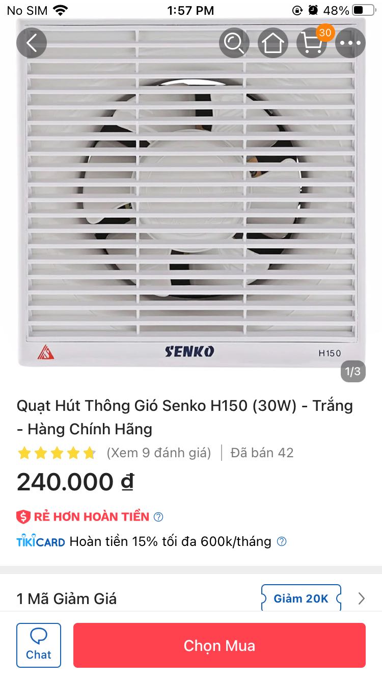 Giao hàng nhanh, quạt nhẹ, chạy êm, dễ gắn, dễ dùng. Có 2 chế độ hút.