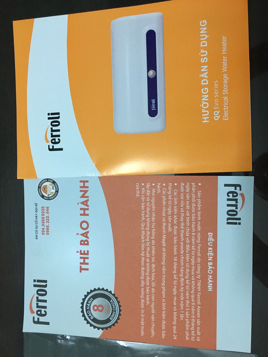 máy đầy đủ thông tin phiếu bảo hành đóng gói và giao hàng cẩn thận