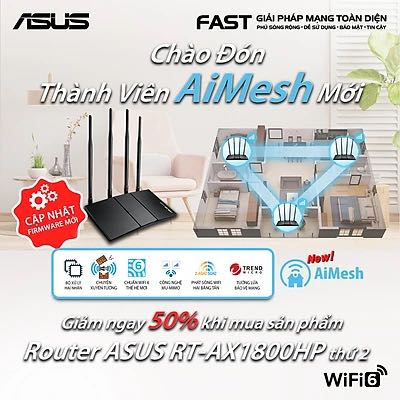 1) Sản phẩm wifi 6 nhưng tốc độ thua modem nhà mạng cho. Modem nhà mạng wifi đo speed ~350-400 Mbps, trong khi sản phẩm chỉ chạy đc ~300 Mbps (đc cái xuyên tường tốt). Reset để thiết lập lại nhiều lần vẫn vậy.

2) Ko biết Tiki có nhầm lẫn gì ko khi để hình sản phẩm này có thể sử dụng AiMesh trong khi NSX báo ko hỗ trợ AiMesh ạ.

Nhờ Tiki hỗ trợ hoàn trả sản phẩm ạ.