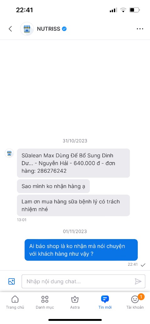 Mọi người có mua né chỗ này ra nhé 
Ko gọi khách cũng ko xác minh mà nói chuyện với khách thế này đây