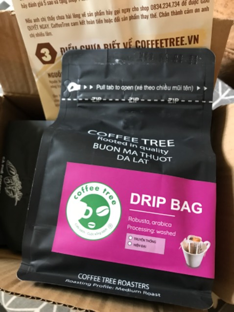 Cà phê thơm, vị đậm.  Bao bì tốt và tiện dụng.