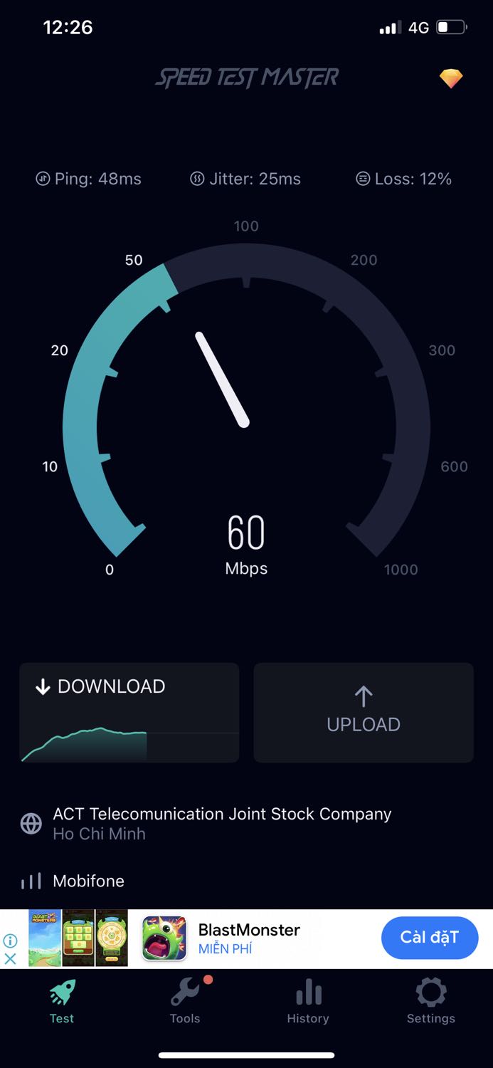 Trước mắt tốc độ mạng là tuyệt vời hơn mong đợi.Chỉ mong đủ thời gian nữa thì hết nước chấm Trước mắt tốc độ mạng là tuyệt vời hơn mong đợi.Chỉ mong đủ thời gian nữa thì hết nước chấm
