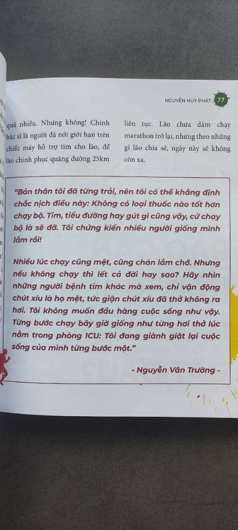 T chạy được 10km rồi mà không biết làm sao lên được 21km. Thấy người ta chạy mà mê. Nhờ tác giả mới biết chạy 21km cũng không khó. Chia nhỏ ra 1 tuần chạy 3 tiếng là ok. Chiến thuật đơn giản dễ thực hiện mà còn không mất quá nhiều thời gian nữa