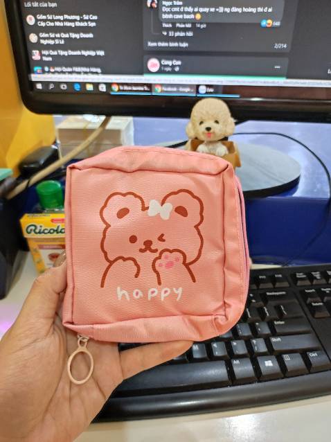 Ok 👌 nhé, cute xỉu. Ai có con gái đi học tuổi dậy thì mà các bé ngại cầm bvs mỗi khi đi vsinh thì nên mua cho các con nhé!!!