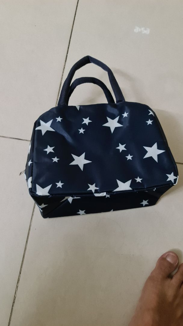 Đánh giá sản phẩm Túi Đựng Hộp Cơm Giữ Nhiệt Đa Lớp Nhiều Hoa Văn - Xanh Denim review 12